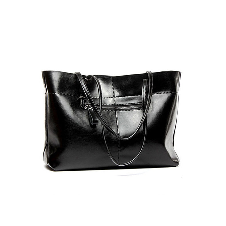  Zornna Bolso tote negro para mujer, diseño único de reloj, 100%  piel auténtica, bolso multiocasión, Negro - : Ropa, Zapatos y Joyería