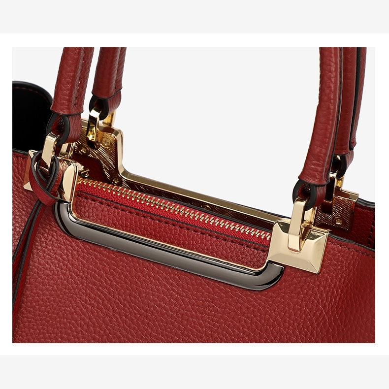 Women's Red Leather Satchel Handbags