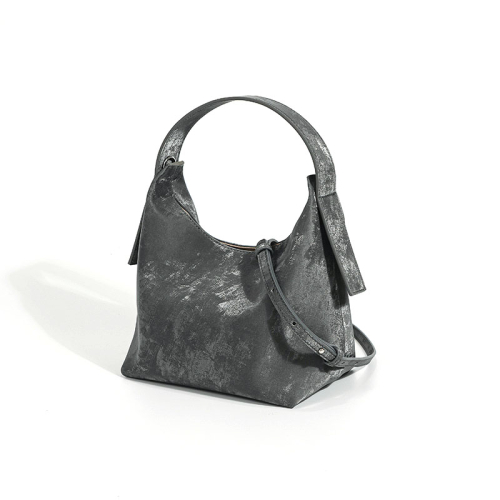 Black Leather Top Handle Crossbody Purses Polish Handbags